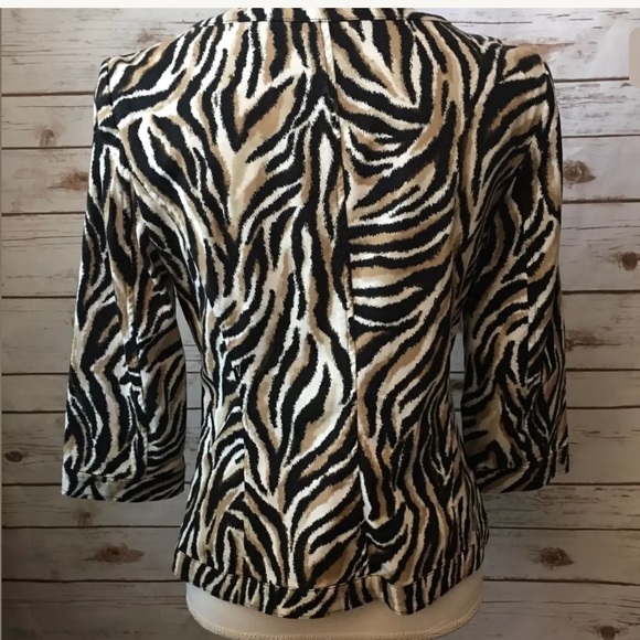 Charter Club Animal Print Jacket Blazer Small SP - Picture 4 of 7